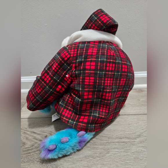Disney Store Holiday Morning Sully 12" Plush Plaid Pajamas Santa Monsters Inc - Picture 3 of 7
